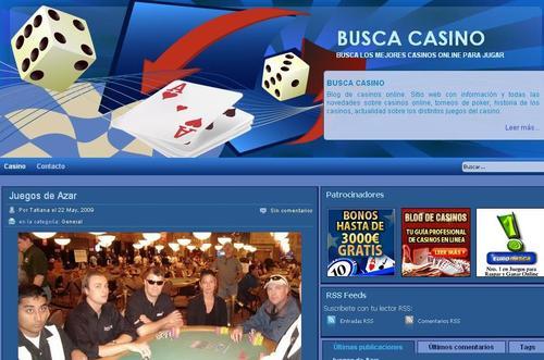 Blog de casinos online, novedades sobre casinos online, torneos de poker, historia de los casinos, actualidad sobre los distintos juegos del casino.