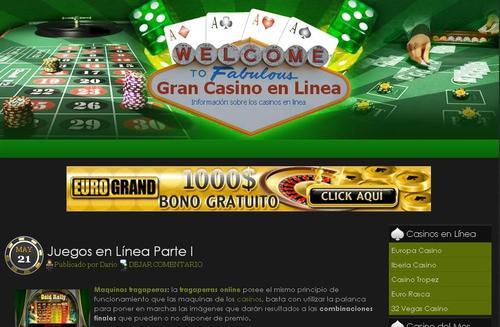 Información de los casinos en linea, noticias de casino, gran casino de juego exclusivos para jugar a los juegos de casinos