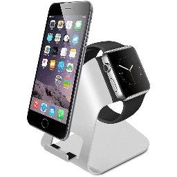 J & M - 2 in 1 Charging Stand for Apple Watch & iPhone (iPhone 5/ 5S/ 6/ 6 Plus, iWatch Basic Model / SPORT Version / Edition Model)
-- by JM