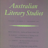 Australian Literary Studies(@ALSjournal) 's Twitter Profile Photo