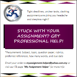 help_ass's profile picture. We offer professional help. 0% plagiarism guaranteed. Writers are all experienced and qualified. DM or EMAIL myassignment.helper@yahoo.com.my for more info