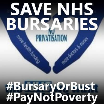 Supporting healthcare students in the fight for NHS Bursaries #standingupfornurses #grantsnotdebts #keepthebursary