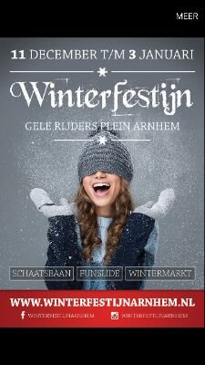 11 dec. t/m 3 jan. Het grote Winterfestijn in Arnhem met schaatsbaan, funslide, wintermarkt en leuke activiteiten. Ga voor meer info naar onze website.