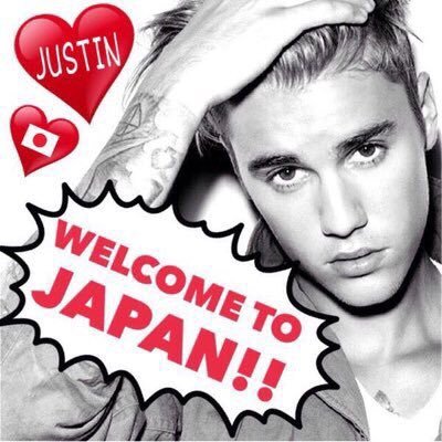 Welcome to Japan . I love Justin bieber. I love Beliebers. #Justinbieber @justinbieber
