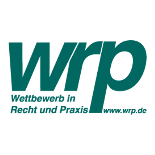Wettbewerb in Recht und Praxis (WRP) - Fachzeitschrift für Gewerblichen Rechtsschutz. Hier twittert die Redaktion. https://t.co/VHcHWqcoGd