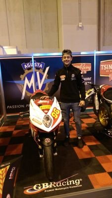 Riding in National British Superstock 600 championship on an MV Agusta: for Tsingtao racing!