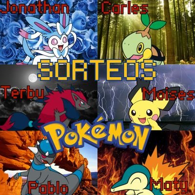 ¡Bienvenido Maestro Pokémon! ¿Quieres Sorteos y diversión? ¡Síguenos! Sorteos, Juegos, Fanarts, RGTS... Somos Maty, Terbu, Jonathan, Carles, Pablo y Moisés ^^