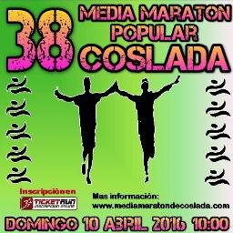 Media Maratón y doble Legua de Coslada 10 de Abril de 2016 a las 10:00