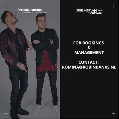 PR, Management, Bookings: Romina Derby- Pizzatti Sertorelli Robin Banks M: +31651441951 E: romina@robinbanks.nl W: https://t.co/661oFjDWfq