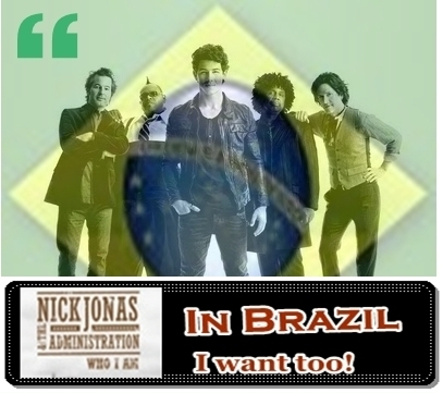 Bem vindos ao projeto Nick Jonas and the adm. in BRAZIL . É o nosso projeto para trazer o Nick e sua nova banda para o Brasil.