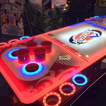 Patented Automated Pong Table - Spill Resistant, Ball Hopper, Automatic Re-Racks, Optional Cup Holders. Increase Your Revenue with Coin-Op PowerPong Tables