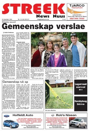 streeknuus's profile picture. Streeknuus is a Caxton owned community newspaper serving the towns of Bronkhorstspruit, Delmas, Rayton, and Cullinan.