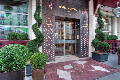 HotelAmpere's profile picture. L'hotel Ampere - Hotel 4 étoiles, au coeur de Paris, vous propose 97 chambres et suites et son restaurant gastronomique le Jardin d' Ampere.
