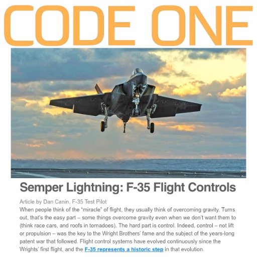 Code One Magazine covers customers and aircraft of Lockheed Martin Aeronautics.