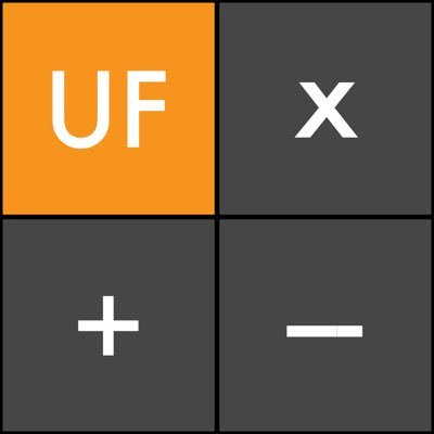 ufcalc's profile picture. UF + Calc es una aplicación para iPhone que muestra el valor diario de la UF y UTM, permitiendo hacer cálculos inmediatamente.
