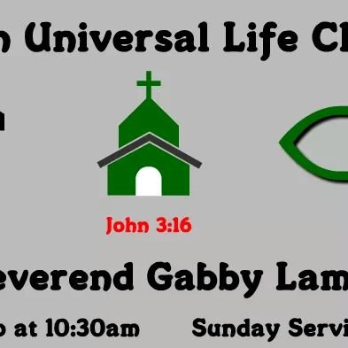 Lawton Universal Life Church 
Reverand Gaby Lamb
Fellowship on Sunday at 10:30am
Sunday Service at 11:00am