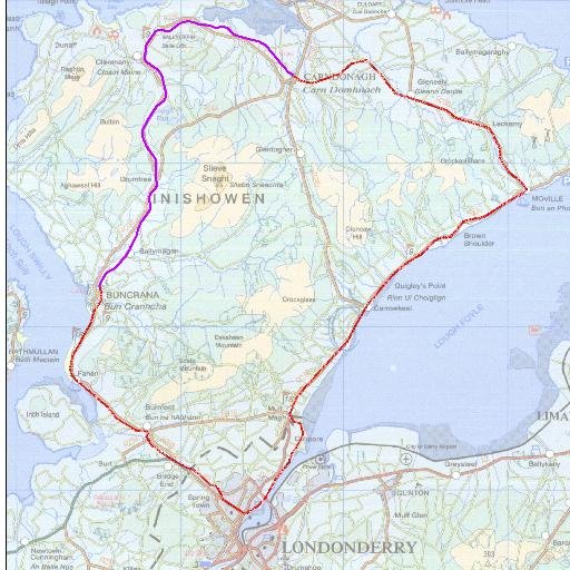 Looking for cycling infrastructure linking #Derry to #Inishowen. First sections built (2022 & 2023) or in planning (Derry-Buncrana & Buncrana-Carndonagh).