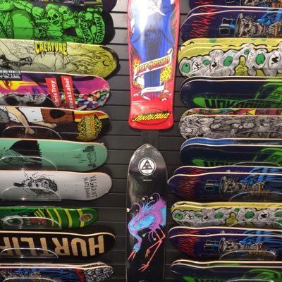 Skateboards, longboards, roller derby, clothing, shoes. 105 Grand Ave. Bellingham, WA