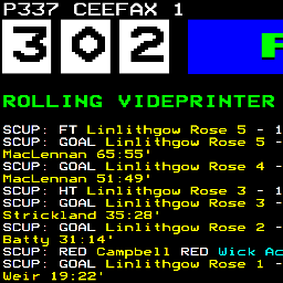 A nostalgic look back to the days of Saturday afternoons glued to the Ceefax Football Videprinter.