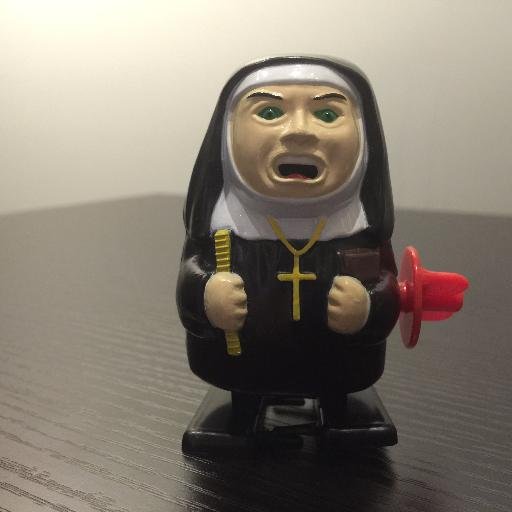 Nun with extra attitude and a ruler.