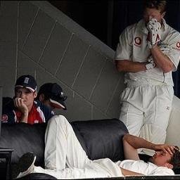 A group of cricket fans celebrating England's habit of collapsing. Please note that such celebrations are in jest, we don't wish England any misfortune!