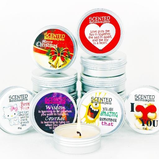 Scented Messages, Leading Australian manufacturer of scented message candles.