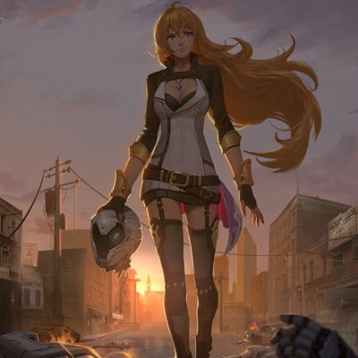 Guess who's on Twitter! Did you hit your head, it's me! Yang! Member of Team RWBY? Duh! Hope you guys are ready for butt kicking- did you just touch my hair?