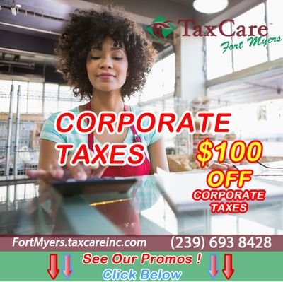 PERSONAL & CORPORATE TAXES - ACCOUNTING - SALE TAXES - TAX RESOLUTION
↘⤵CLICK TO SEE OUR PROMOS⤵↙