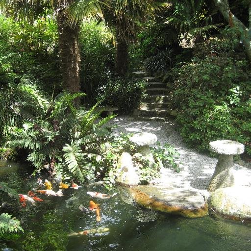 Subtropical Italianate inspired garden on Cornwall's beautiful Roseland peninsula.