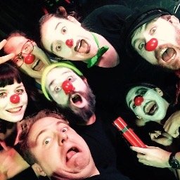 Improvised Clown Theatre in San Diego (Tommy Galan, Kasey Pearl-Lee, Lauren Flynn, Christina Perry, Amber Largent, Dan Steinman)