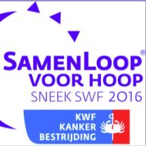 SamenloopSWF's profile picture. Samenloop voor Hoop Sneek-SWF is een 24 uurs-wandelestafette t.b.v. KWF kankerbestrijding op 24/25 sept. 2016 in Sneek. Vorm een team en doe mee!
