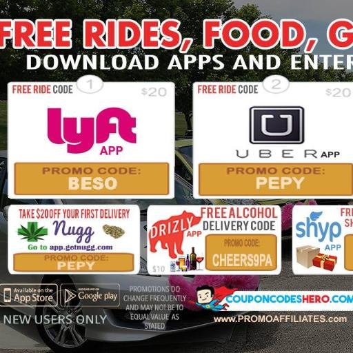 Lyftcode24's profile picture. FREE RIDES! RIDE WITH LYFT AND UBER!
Use the code BESO for Lyft and  PEPY for Uber to get a Free Ride on all new activations!
