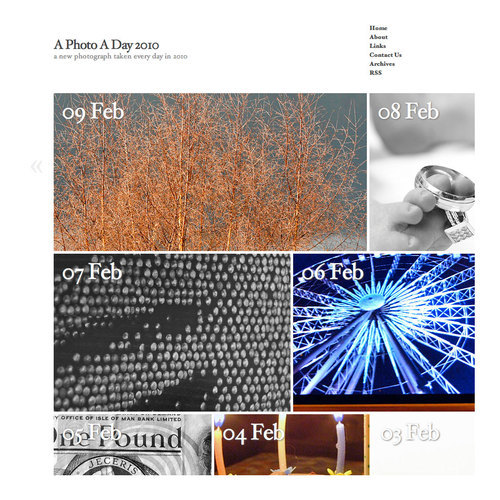 aphotoaday2010's profile picture. A Photo A Day 2010 was a project by motorsport photographer Mark Simpson of CMWI.NET to take and publish a new photograph each and every day in 2010.