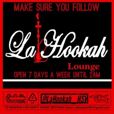 Sit back, Relax and Enjoy the Flight at La Hookah We are open 7 days a week from 1:000pm-3:00am EVERY SINGLE DAY COME SEE US SOON AND SIT BACK RELAX AND ENJOY