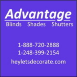 Advantage Blinds Shades & Shutters, we sell quality name brand blinds, shades & shutters; names you can trust: Hunter Douglas, Norman, Horizon, Alta & more!