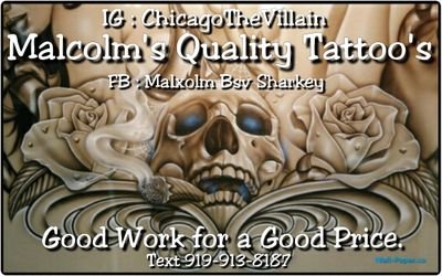 Chi ✈ Mi ✈ Nc
22 & a Tattoo Artist..
#Snapchat - #ChicagoVillain
#Instagram - #ChicagoVillain
Add and Follow me...