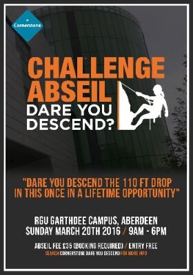 STEP UP TO THE CHALLENGE, DARE YOU DESCEND? Supporting Cornerstone we proudly present a thrill seekers dream, Challenge Abseil.
Ticets:https://t.co/o7F1NpCm4d