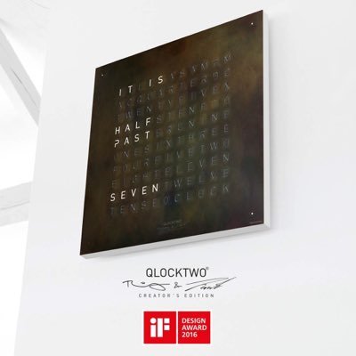 Time in words | Schwäbisch Gmünd, Germany | by Biegert & Funk | Awardwinning | Since 2009 #qlocktwo