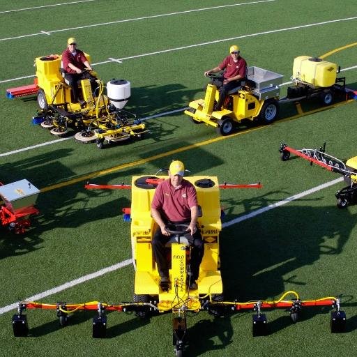 Custom One-of-A-Kind One Machine-One Operator Does It All, Ride on Machines. Kromer is Athletic Field Grooming, Painting, Striping, Scrubbing