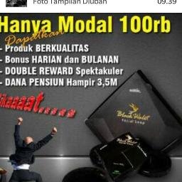 Solusi untk yg pengen usaha smpingn tpi minim modal., dg 100rb udah dpt prdk & hak usha,sehri 1juta itu mudah.