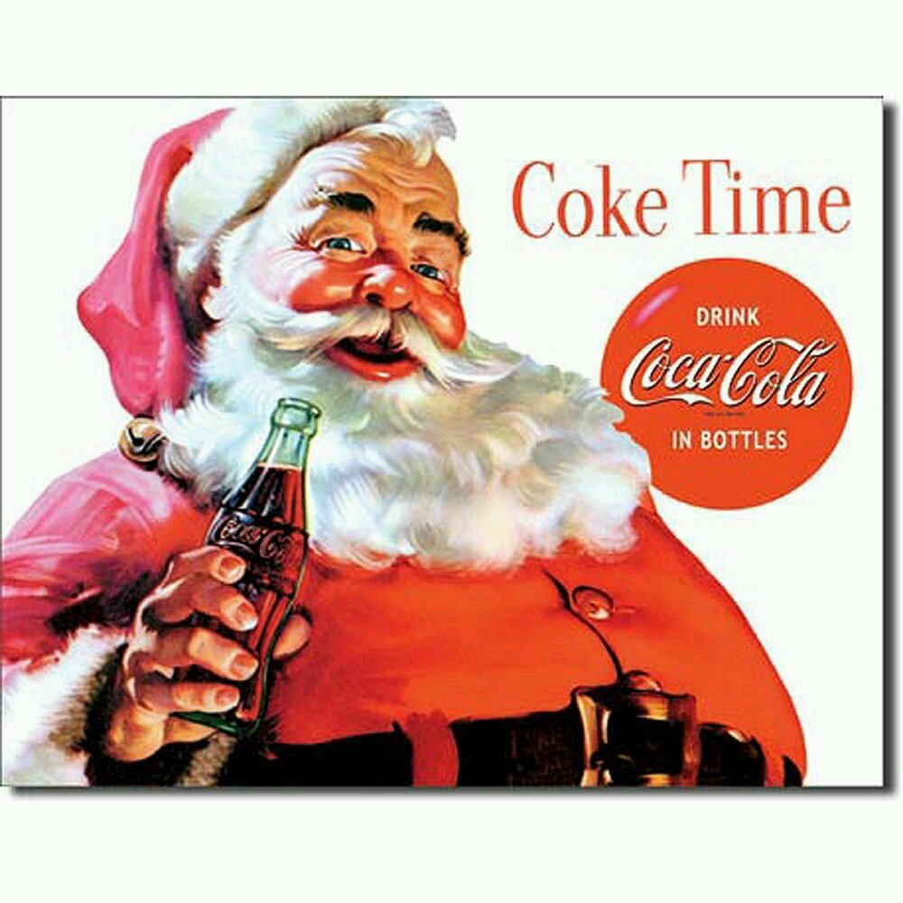 Merry Christmas and enjoy ice cold Coke in bottles