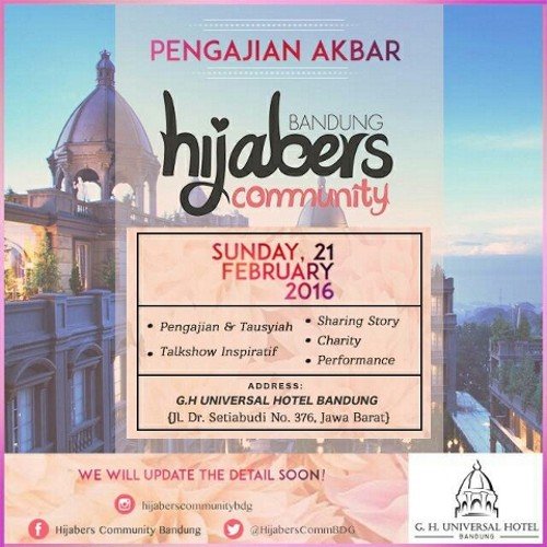 Official branch of Hijabers Community  IG: @hijaberscommunitybdg   FB: Hijabers Community Bandung   Email: hijaberscomm_bdg@yahoo.co.id https://t.co/qxrcy7w1p0