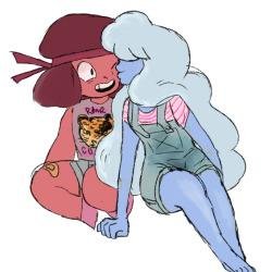 I am a 15 year old girl who loves Steven universe. I fan girl about ruby and sapphire a lot and write fan fictions about them! Enjoy my profile~
