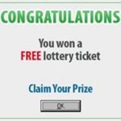 Our company gives away A free lottery ticket , click on the link below to claim your free ticket :)