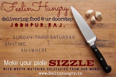 Food delivering website in Jodhpur. Offering restaurant food, home cooked and tiffin service on one click.