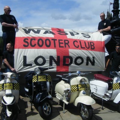 Wasps of London scooter club was formed in the late 1978 by a few local Mods in the Fulham area of London still going strong today