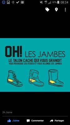 Talons à glisser dans vos chaussures semi montantes et montantes pour prendre de la hauteur.
+5cm de jambes