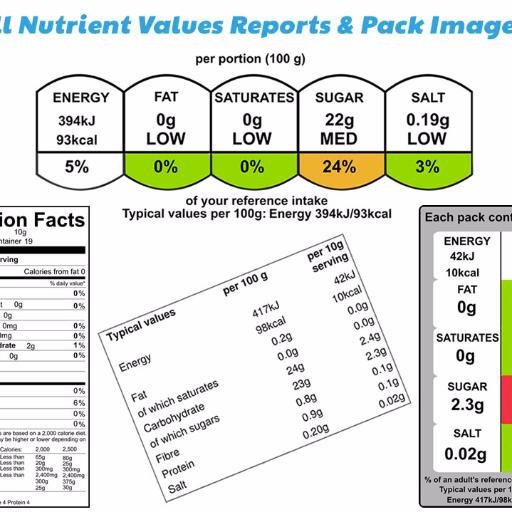 Nutritional Labeling & Compliant Images for all your food products! #nutritionalfoodlabels