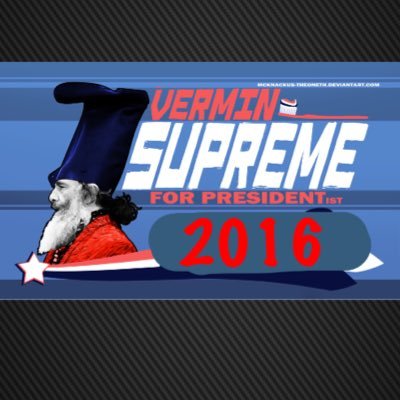 Vote for Vermin Supreme in the AHS election on Friday, February 19th. The ballot will be in your email. https://t.co/52bzDSUNze