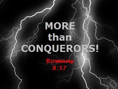 837Conquerors's profile picture. In all these things we are more than conquerors through Him who loved us-
Romans 8:37.--
Let's build each other up to conquer ALL obstacles & opposition!